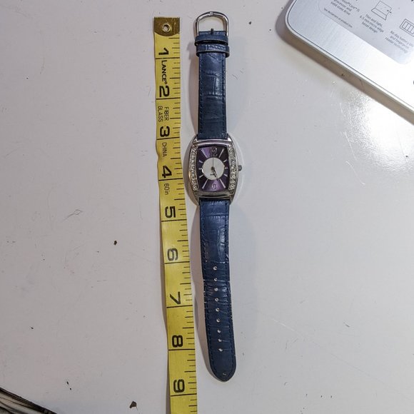 Retro Quartz Birthstone Watch Leather Band Black Pink Red Purple Yellow Blue - Picture 14 of 14